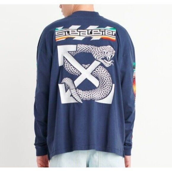 Off-White NEW Long Sleeve Tshirt C/O Sal Barbier Size Large Mens - Picture 1 of 11